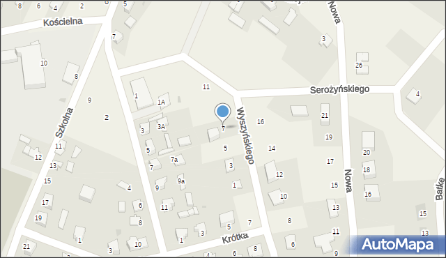 Jamielnik, Wyszyńskiego Stefana, ks. kard., 7, mapa Jamielnik