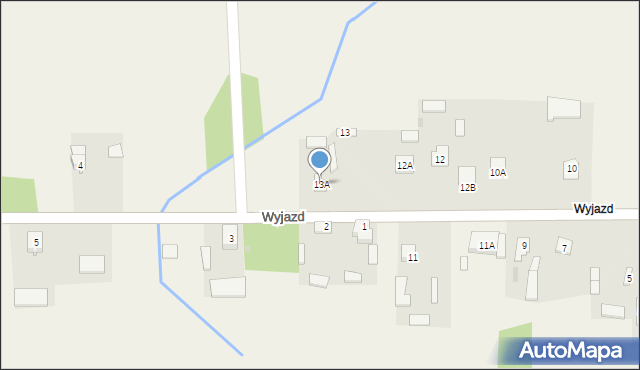 Janaszówek, Wyjazd, 13A, mapa Janaszówek