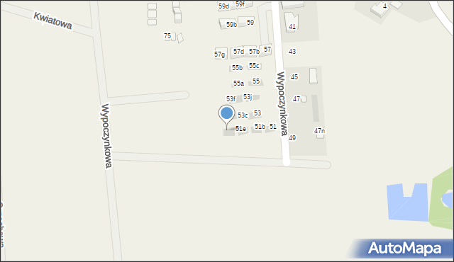 Jantar, Wypoczynkowa, 51g, mapa Jantar