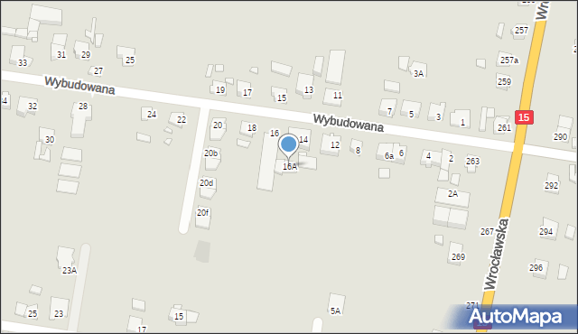 Jarocin, Wybudowana, 16A, mapa Jarocin