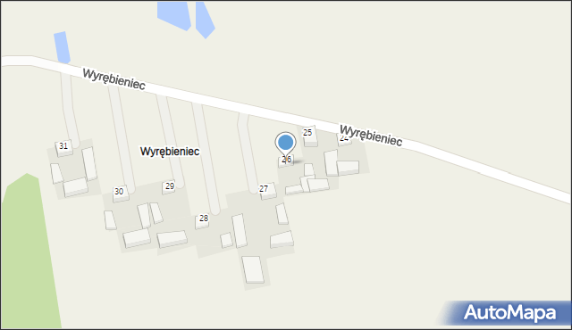 Jasionna, Wyrębieniec, 26, mapa Jasionna