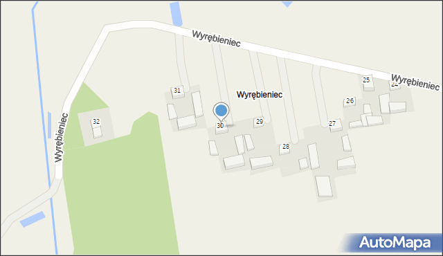 Jasionna, Wyrębieniec, 30, mapa Jasionna