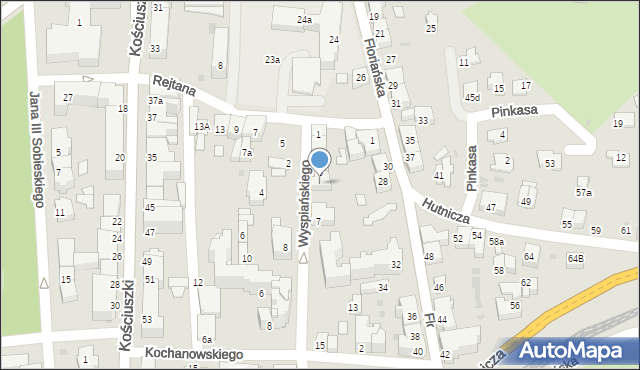 Jasło, Wyspiańskiego Stanisława, 5a, mapa Jasła