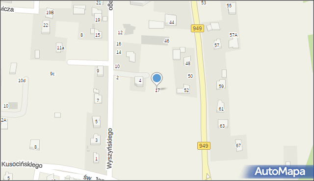 Jawiszowice, Wyszyńskiego Stefana, ks. kard., 17, mapa Jawiszowice