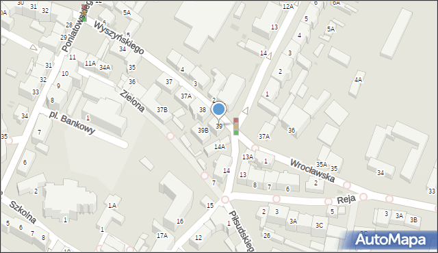 Jawor, Wyszyńskiego Stefana, ks. kard., 39, mapa Jawor