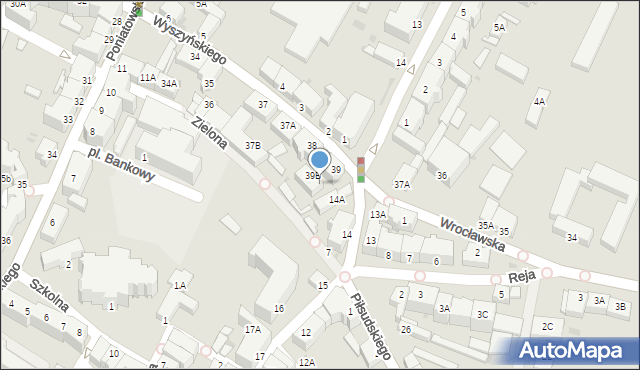 Jawor, Wyszyńskiego Stefana, ks. kard., 39A, mapa Jawor
