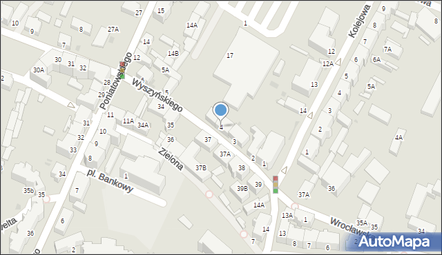 Jawor, Wyszyńskiego Stefana, ks. kard., 4A, mapa Jawor