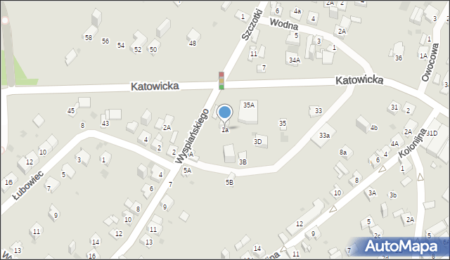 Jaworzno, Wyspiańskiego Stanisława, 1a, mapa Jaworzno