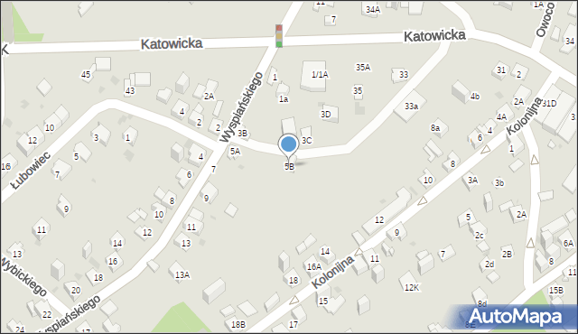 Jaworzno, Wyspiańskiego Stanisława, 5B, mapa Jaworzno