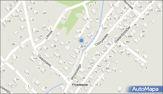 Jaworzno, Wysockiego Piotra, 15, mapa Jaworzno