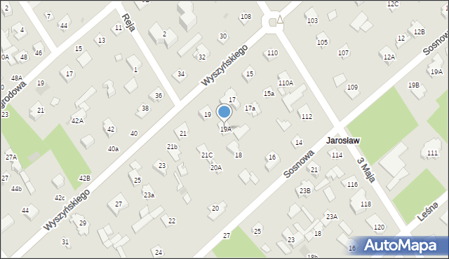 Józefów, Wyszyńskiego Stefana, ks. kard., 19A, mapa Józefów