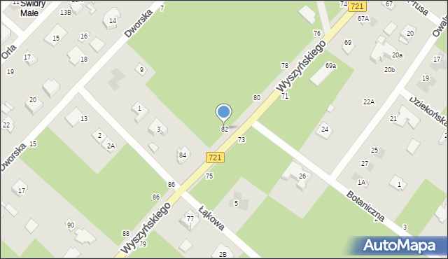 Józefów, Wyszyńskiego Stefana, ks. kard., 82, mapa Józefów