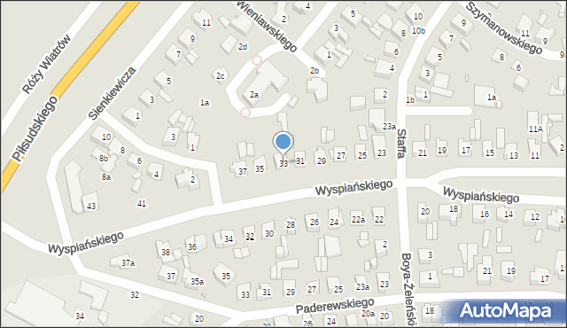 Kalisz, Wyspiańskiego Stanisława, 33, mapa Kalisza