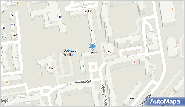 Kalisz, Wyszyńskiego Stefana, ks. prym. kard., 17, mapa Kalisza