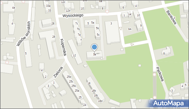 Kamień Pomorski, Wysockiego Józefa, 3a, mapa Kamień Pomorski