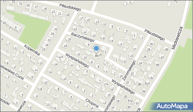 Karczew, Wyspiańskiego Stanisława, 8A, mapa Karczew