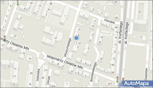 Katowice, Wyszyńskiego Stefana, ks. kard., 6, mapa Katowic