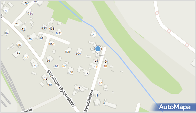 Katowice, Wyrobiskowa, 17, mapa Katowic