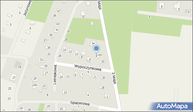 Kazimierz, Wypoczynkowa, 4, mapa Kazimierz