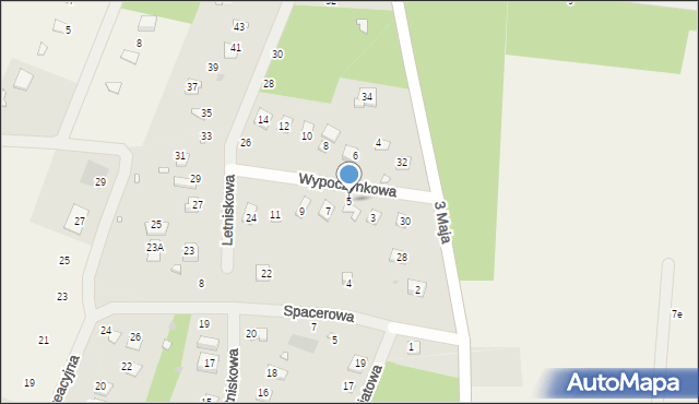 Kazimierz, Wypoczynkowa, 5, mapa Kazimierz