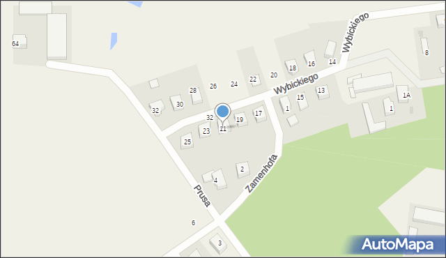 Kębłowo, Wybickiego Józefa, gen., 11, mapa Kębłowo