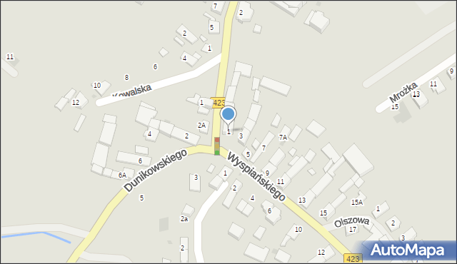 Kędzierzyn-Koźle, Wyspiańskiego Stanisława, 1, mapa Kędzierzyna-Koźle