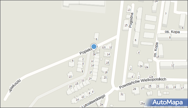 Kępno, Wyszyńskiego Stefana, ks. kard., 1a, mapa Kępno