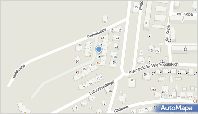 Kępno, Wyszyńskiego Stefana, ks. kard., 1f, mapa Kępno