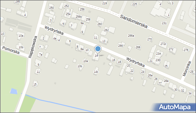 Kielce, Wydryńska, 14A, mapa Kielc