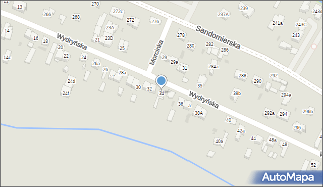 Kielce, Wydryńska, 34, mapa Kielc