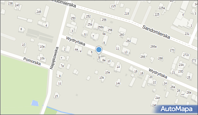 Kielce, Wydryńska, 8, mapa Kielc