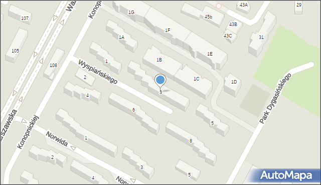 Kielce, Wyspiańskiego Stanisława, 3, mapa Kielc