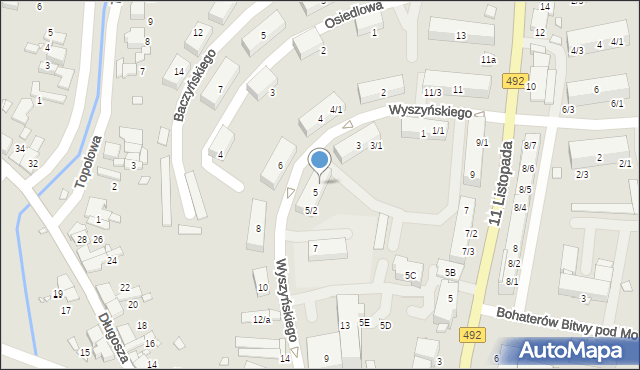 Kłobuck, Wyszyńskiego Stefana, ks. kard., 5/1, mapa Kłobuck