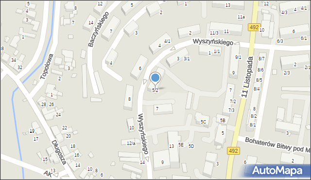 Kłobuck, Wyszyńskiego Stefana, ks. kard., 5/2, mapa Kłobuck