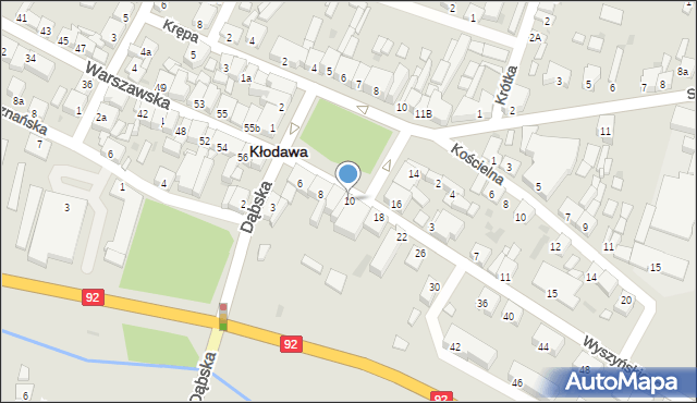 Kłodawa, Wyszyńskiego Stefana, ks. kard., 10, mapa Kłodawa