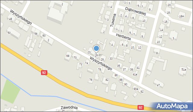 Kłodawa, Wyszyńskiego Stefana, ks. kard., 27, mapa Kłodawa