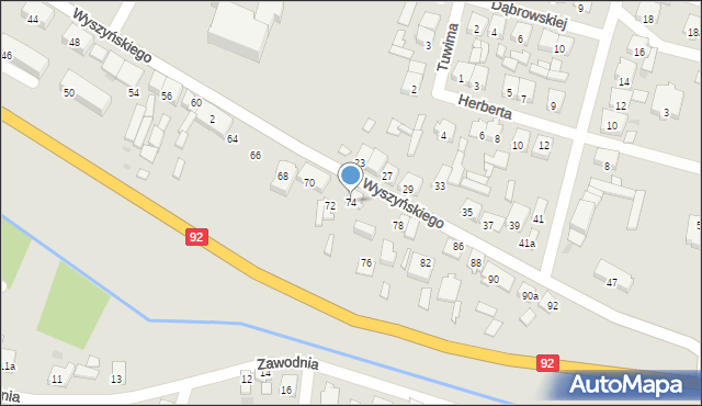 Kłodawa, Wyszyńskiego Stefana, ks. kard., 74, mapa Kłodawa
