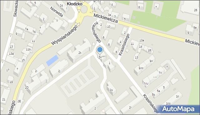 Kłodzko, Wyspiańskiego Stanisława, 2n, mapa Kłodzka