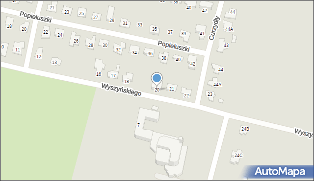 Kluczbork, Wyszyńskiego Stefana, ks. kard., 20, mapa Kluczbork