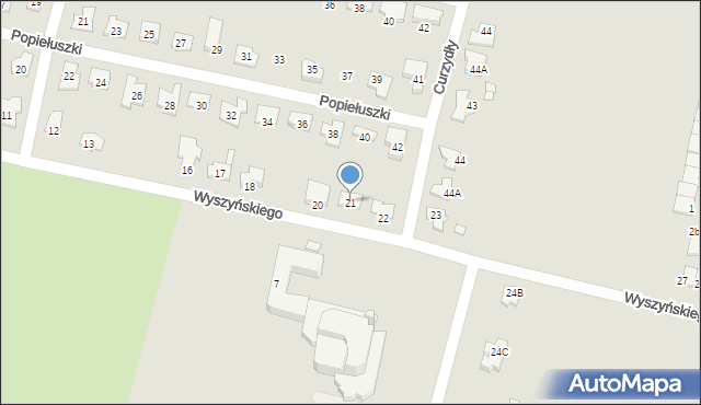 Kluczbork, Wyszyńskiego Stefana, ks. kard., 21, mapa Kluczbork