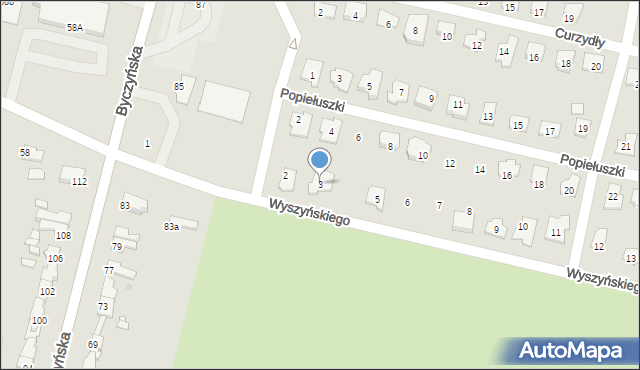 Kluczbork, Wyszyńskiego Stefana, ks. kard., 3, mapa Kluczbork