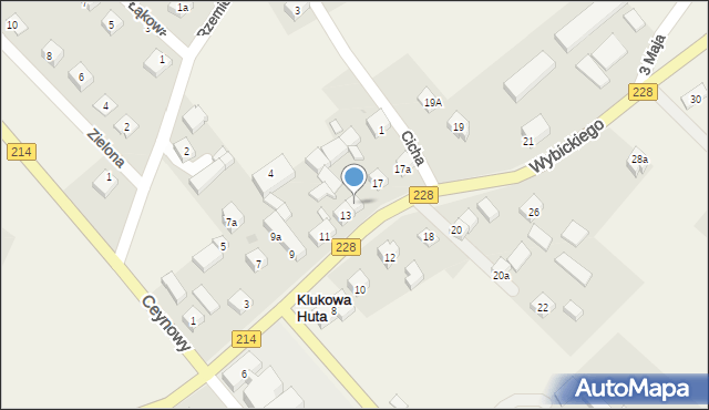 Klukowa Huta, Wybickiego Józefa, gen., 15, mapa Klukowa Huta