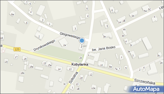 Kobylanka, Wyszyńskiego Stefana, ks. kard., 2, mapa Kobylanka