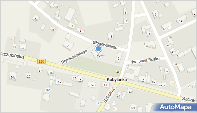 Kobylanka, Wyszyńskiego Stefana, ks. kard., 2a, mapa Kobylanka