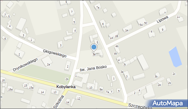Kobylanka, Wyszyńskiego Stefana, ks. kard., 3a, mapa Kobylanka