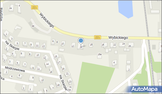 Kolbudy, Wybickiego Józefa, gen., 14, mapa Kolbudy