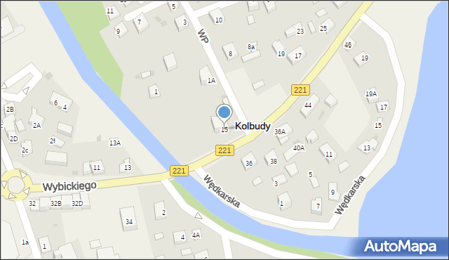 Kolbudy, Wybickiego Józefa, gen., 15, mapa Kolbudy