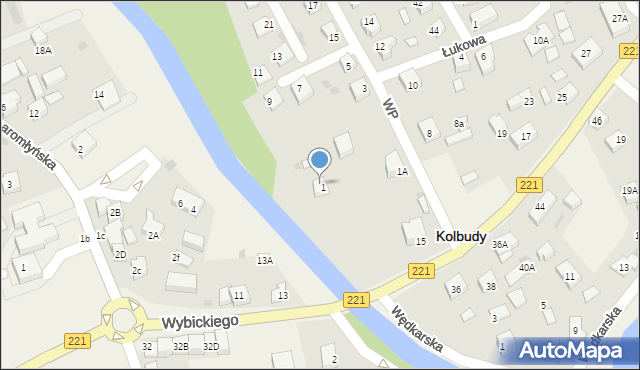 Kolbudy, Wybickiego Józefa, gen., 15A, mapa Kolbudy