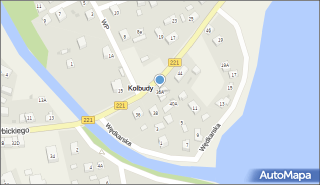 Kolbudy, Wybickiego Józefa, gen., 36A, mapa Kolbudy