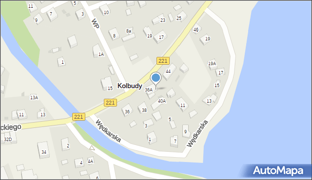 Kolbudy, Wybickiego Józefa, gen., 40, mapa Kolbudy